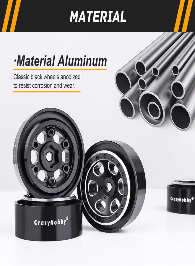 CrazyHobby 1.1" Beadlock Wheels Aluminium Rims for Traxxas TRX4M Axial SCX24 Bronco C10 JLU Deadbolt FCX2 1/18 1/24 RC Crawler Car Upgrade Parts - Image 5